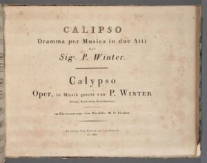 1803 La Grotta di Calipso (The Grotto of Calypso), London, England