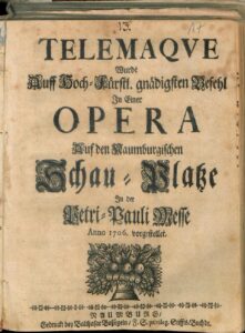 1706 Telemaque Opernhaus vorm Salztor, Naumburg, Germany