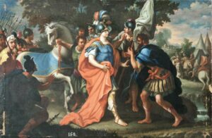 Book XV, p. 394 Telemachus accepting the defeat of the Daunians