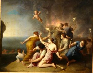 BOOK VI p. 130 Nymphs Burning the Ship of Telemachus
