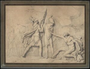 Book XII, p. 294 Ulysses and Neoptolemus take the Bow and Arrows from Philoctetes