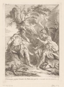 Book XII, p. 280 Telemachus earns Philoctetes friendship who recounts his adventures to him.