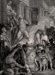 Book VIII, p. 171 The sacrifice of Idomeneus to Jupiter